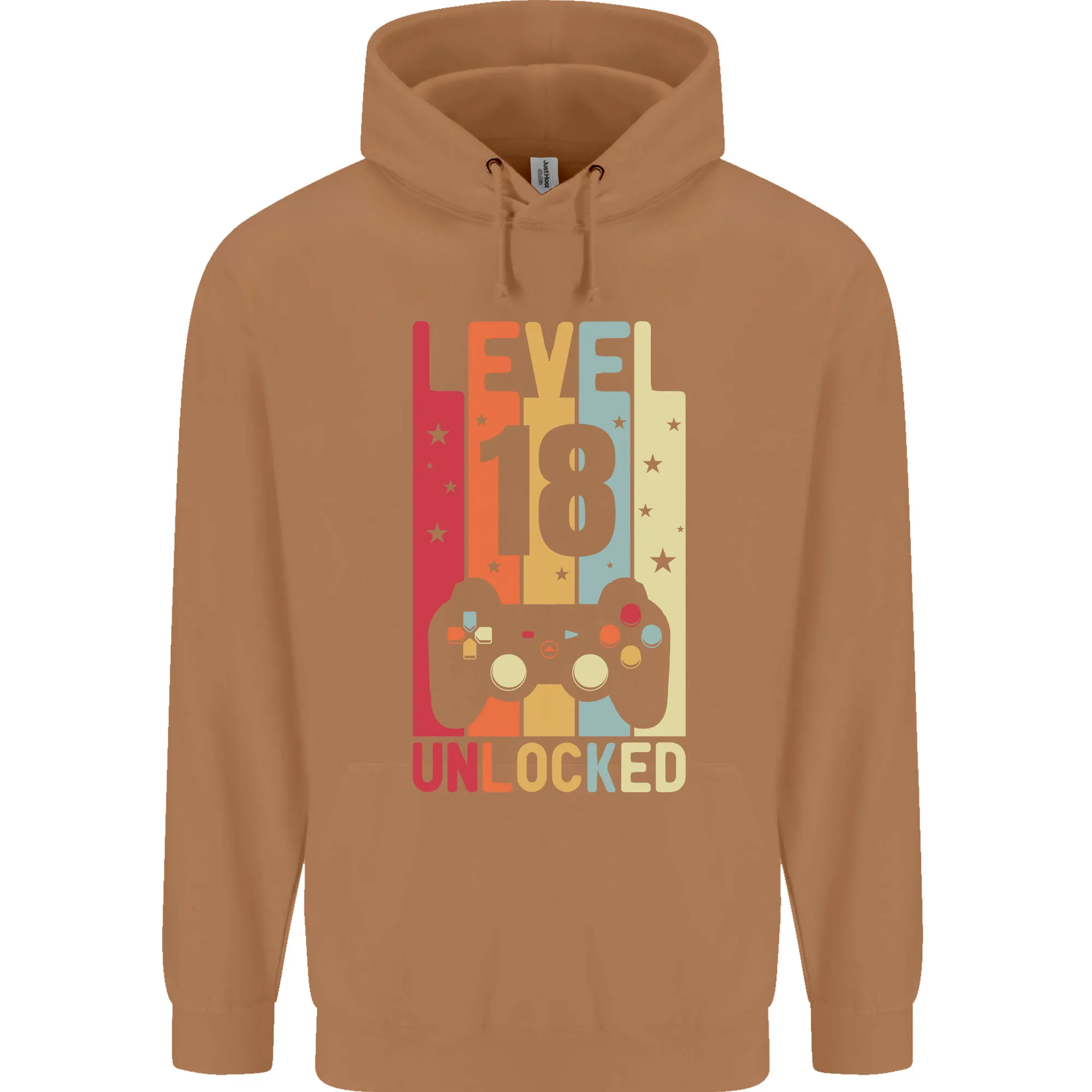 18th Birthday 18 Year Old Level Up Gaming Mens 80% Cotton Hoodie