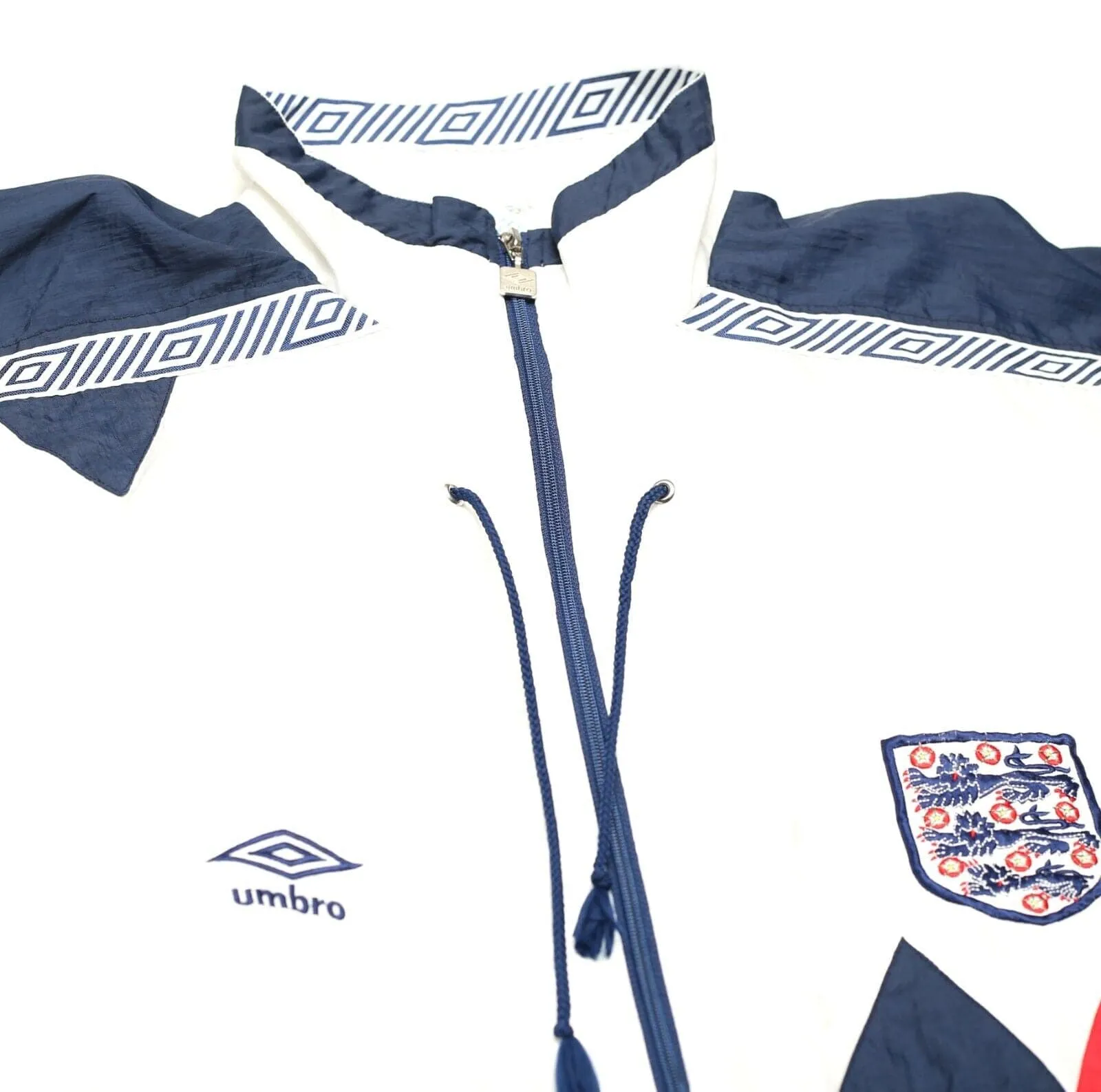 1990/92 ENGLAND Vintage Umbro Football Track Top Shell Jacket (S/M) Italia 90