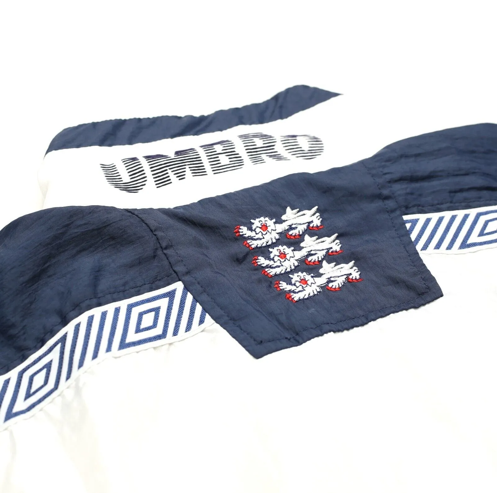 1990/92 ENGLAND Vintage Umbro Football Track Top Shell Jacket (S/M) Italia 90