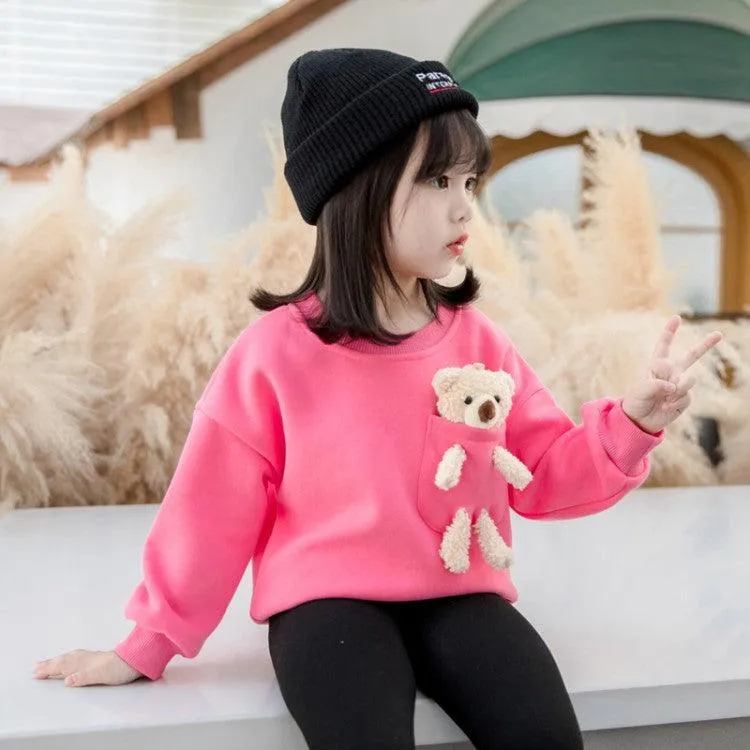 2021 Trendy Girls Winter Fleece Sweater  Baby Girl Wholesale