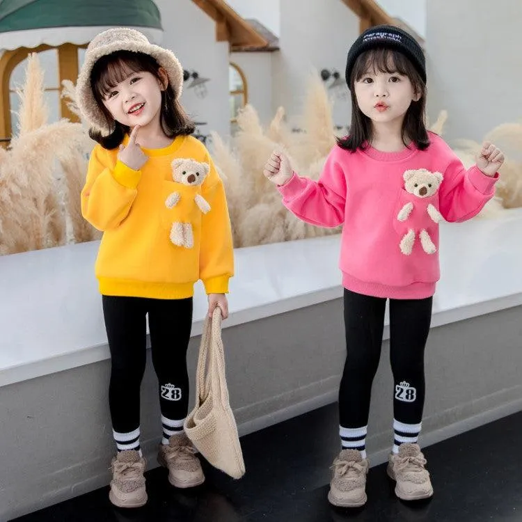 2021 Trendy Girls Winter Fleece Sweater  Baby Girl Wholesale