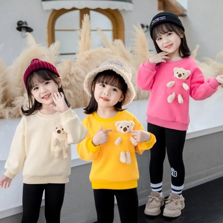 2021 Trendy Girls Winter Fleece Sweater  Baby Girl Wholesale