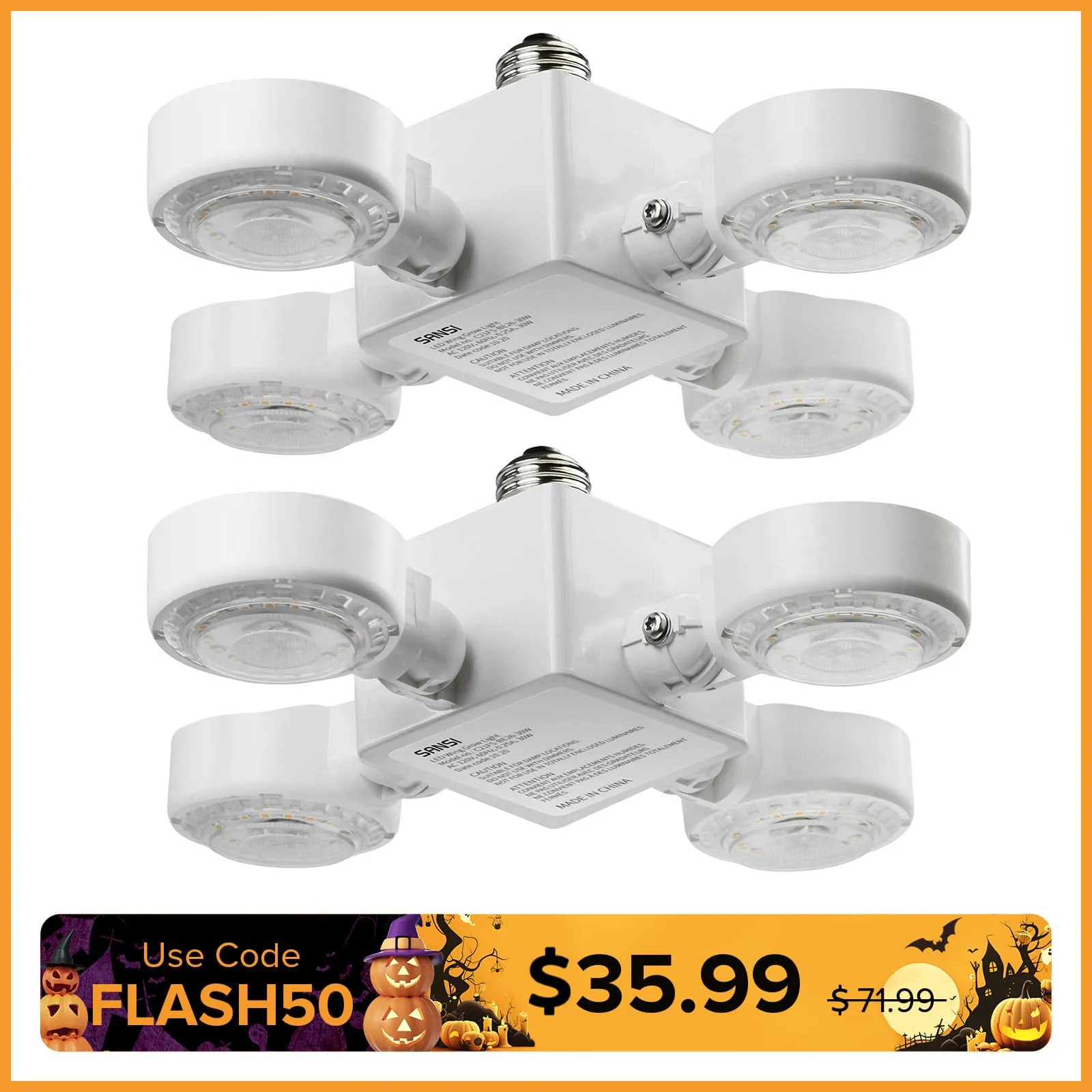 30W LED Grow Light (Folding Wings) (2-Pack)