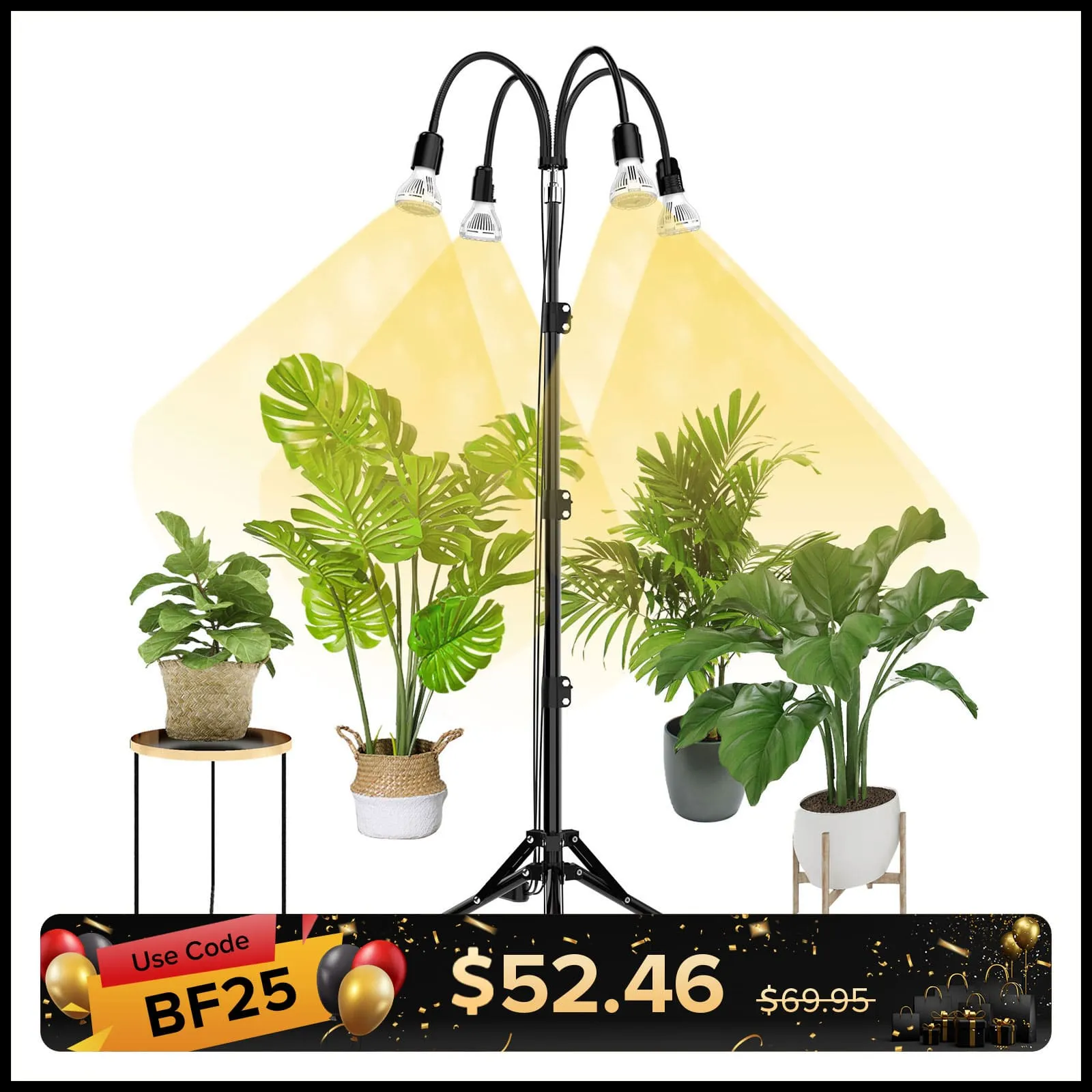 40W Grow Light with Adjustable Tripod Stand (US ONLY)