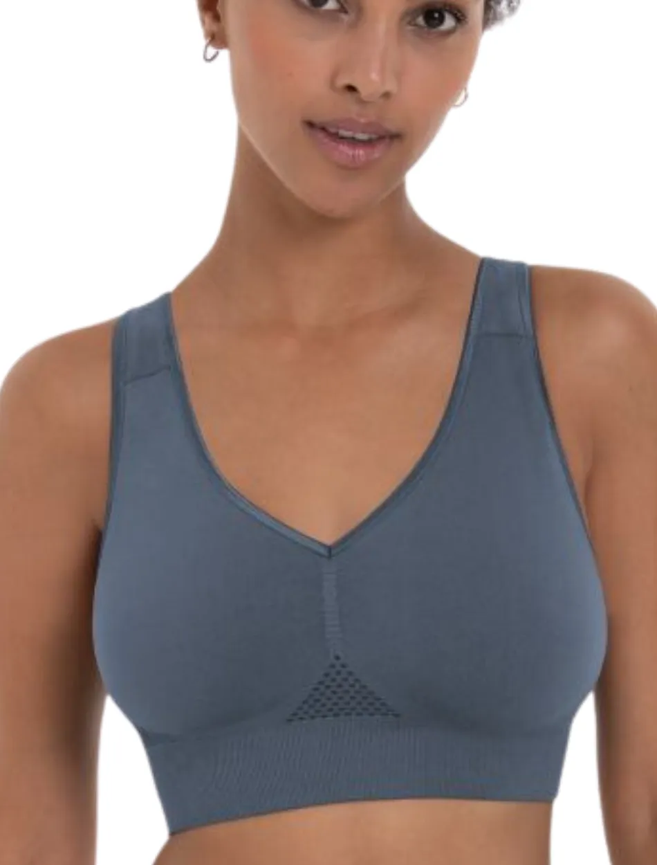 Anita Lotta Wire Free Mastectomy Bra, Grey | Sky Grey Post Mastectomy bra | Molded Mastectomy Bra