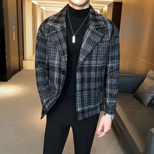 Antonio Retro Black Plaid Jacket