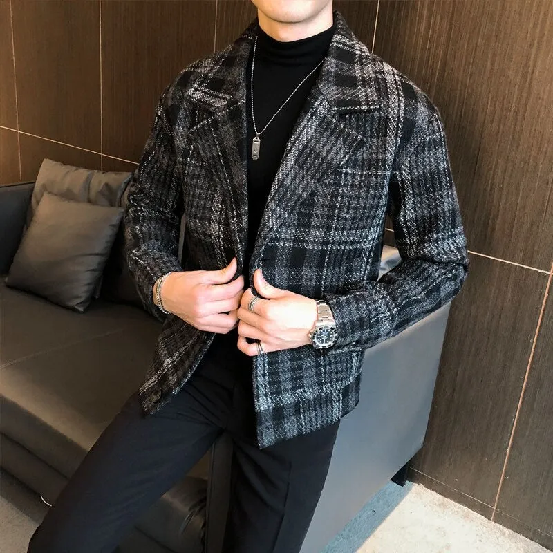 Antonio Retro Black Plaid Jacket