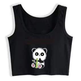 Awake Panda Crop Top