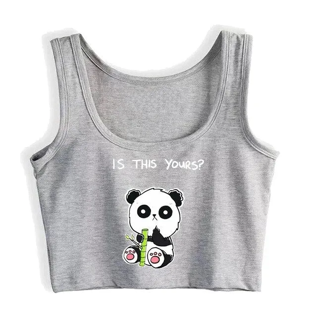 Awake Panda Crop Top