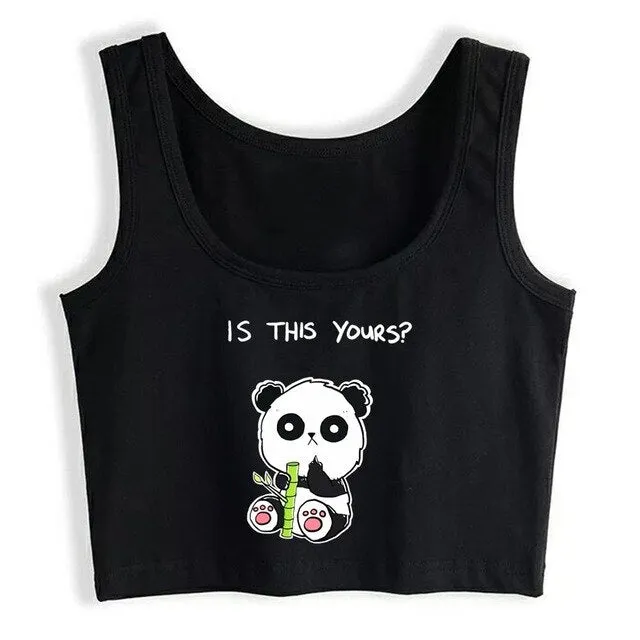 Awake Panda Crop Top