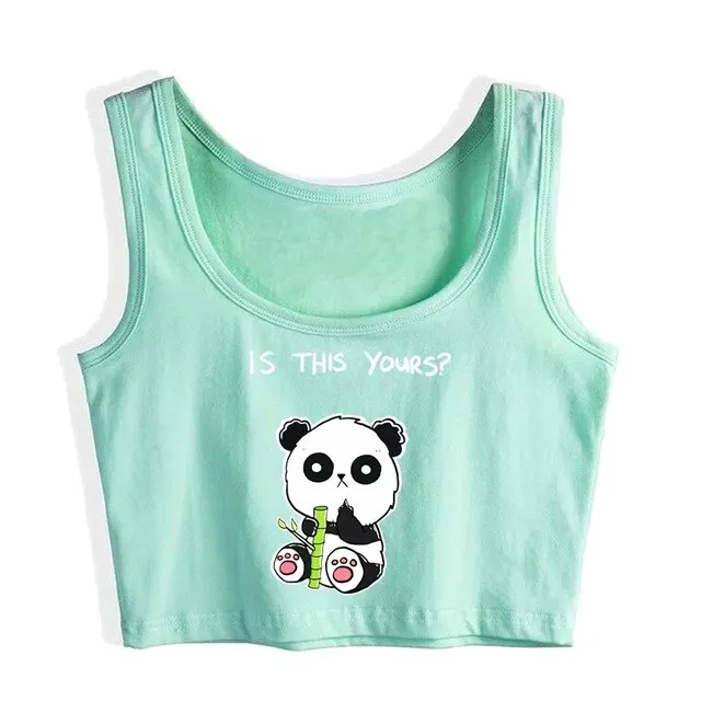 Awake Panda Crop Top