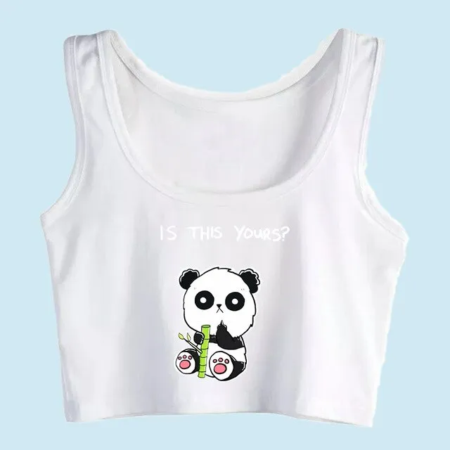 Awake Panda Crop Top