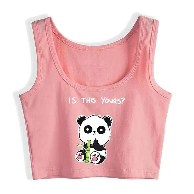 Awake Panda Crop Top