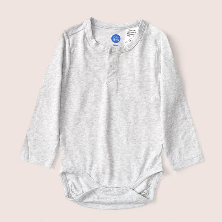 Baby Bodysuit - Light Grey Marle