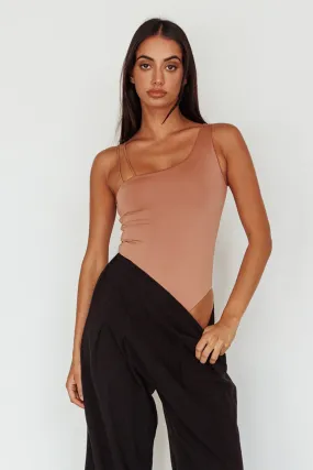 Bare Double Strap Bodysuit Mocha Mousse