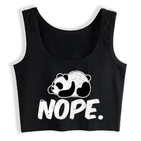 Basic  Panda Crop Top