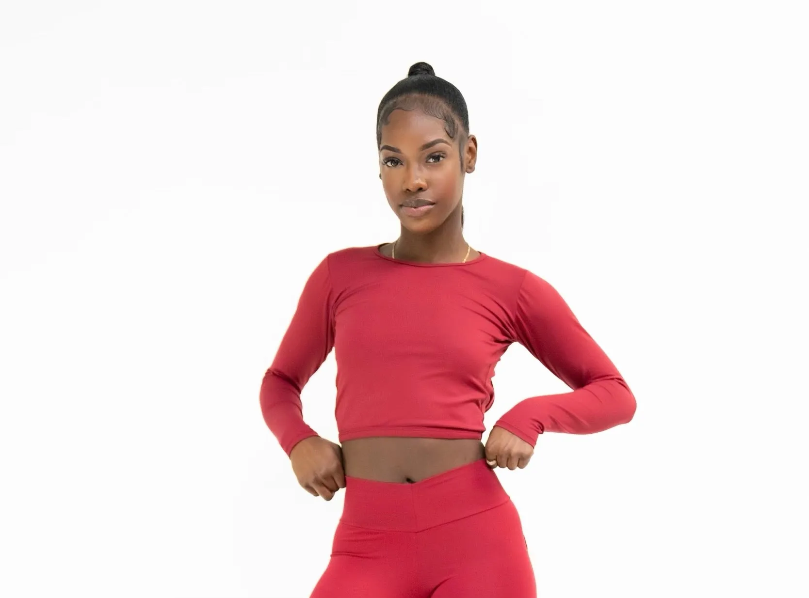 BBBFIT Cabernet Sauvignon Crop Top (Light Supplex)