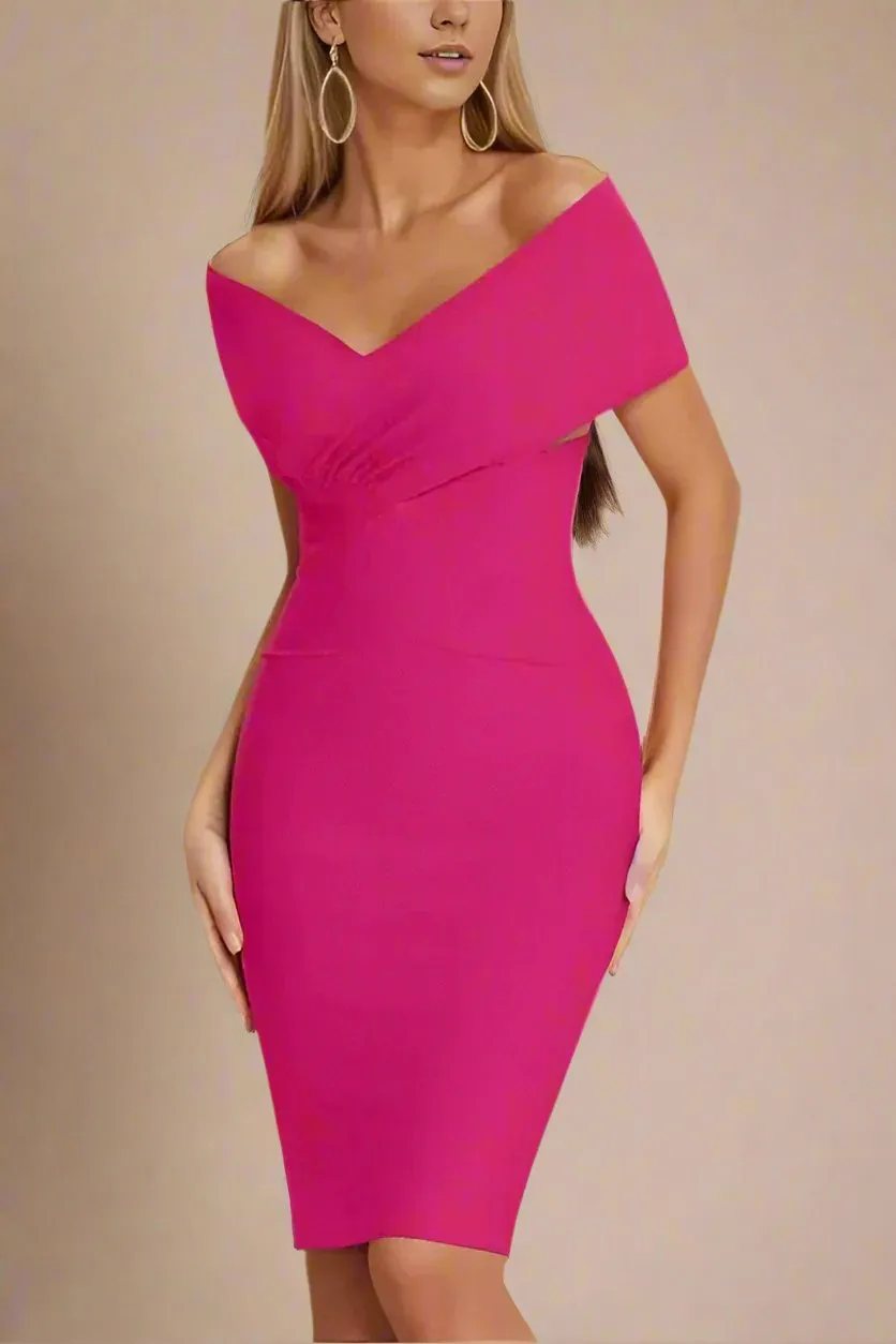 Bea Bandage Dress - Hot Pink