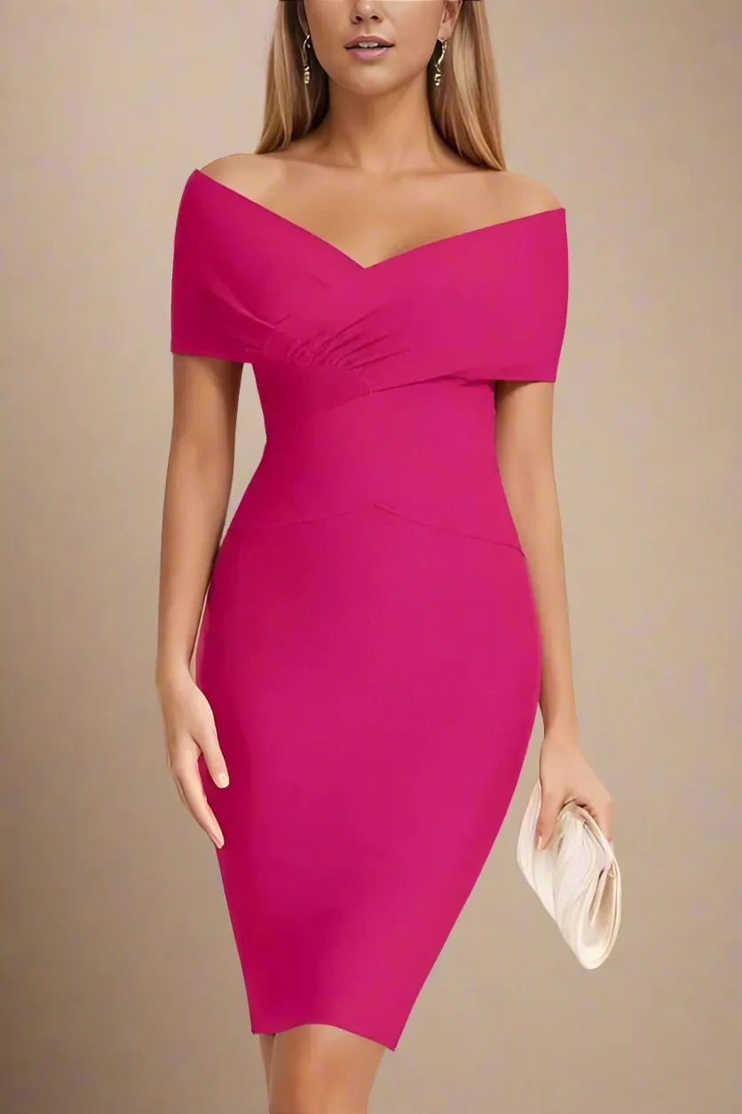 Bea Bandage Dress - Hot Pink