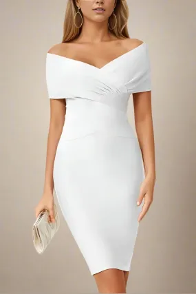 Bea Bandage Dress - Pearl White