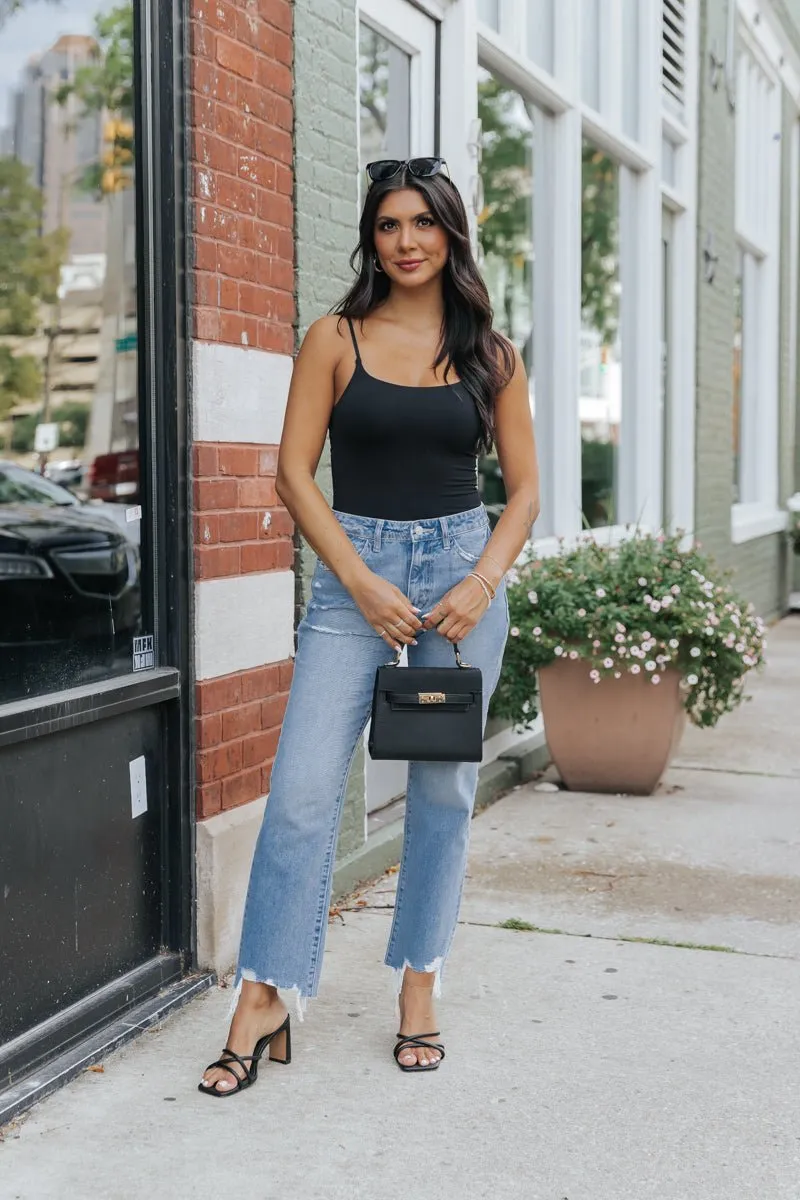 Black Seamless Double Layer Bodysuit