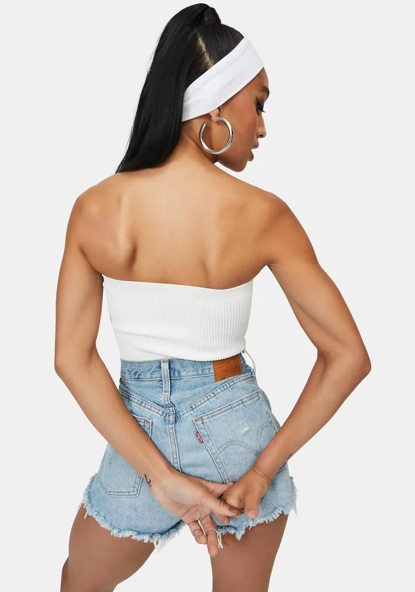 Bliss Pop To The Top Sweater Tube Top