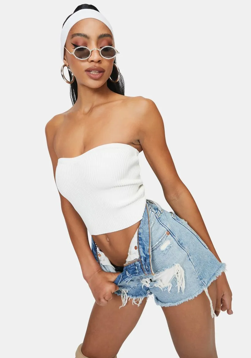 Bliss Pop To The Top Sweater Tube Top