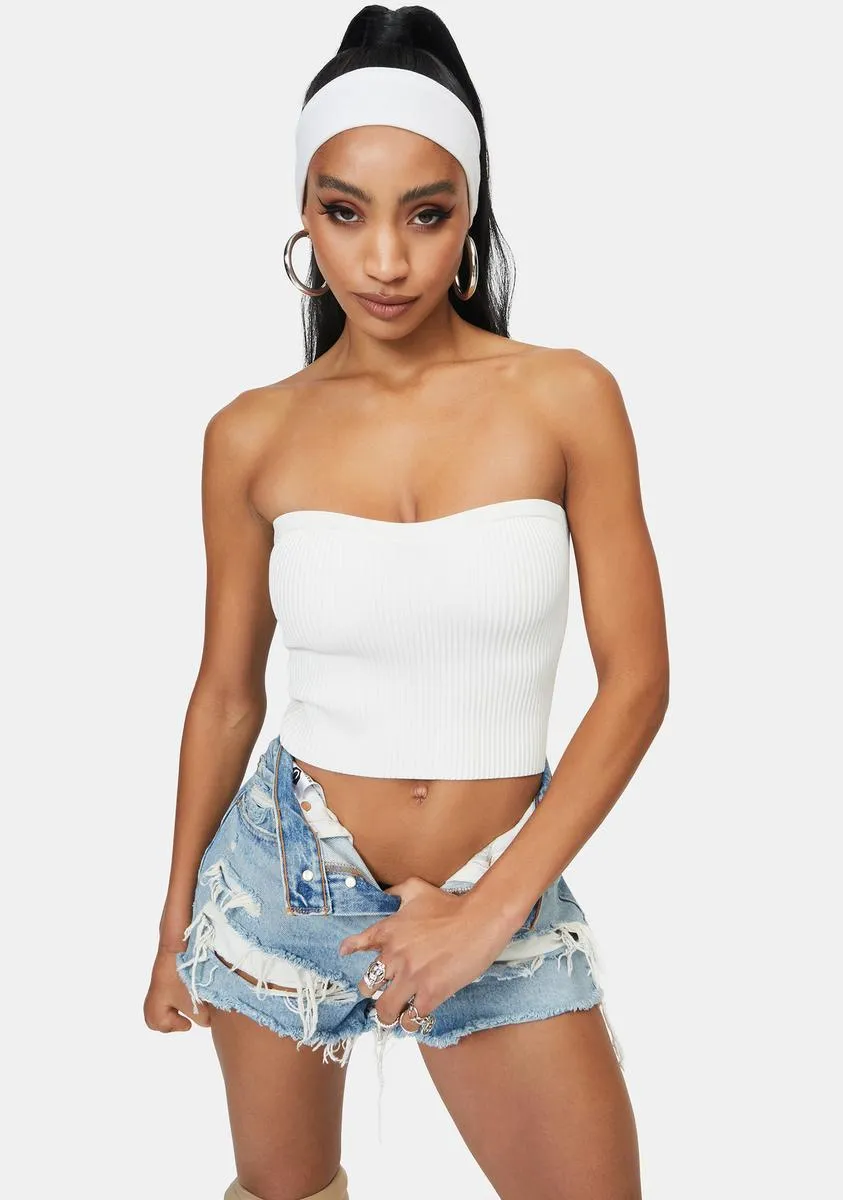 Bliss Pop To The Top Sweater Tube Top