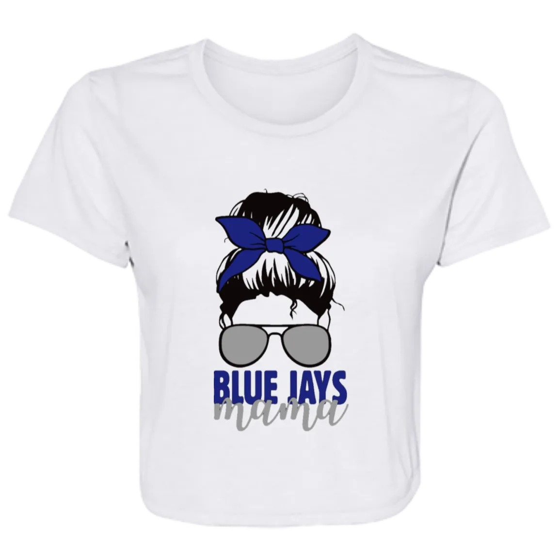 Blue Jays Mama B8882 Ladies' Flowy Cropped Tee