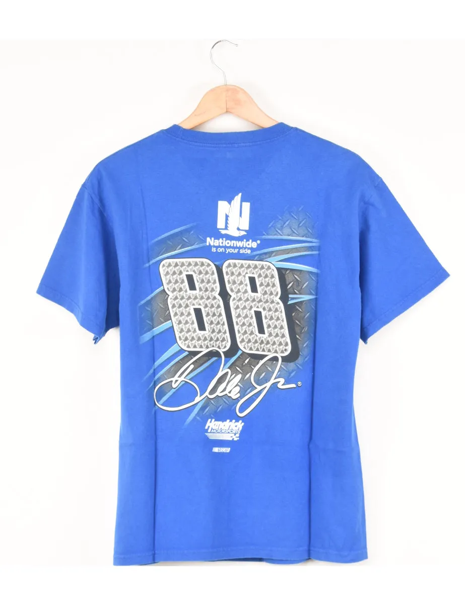 Blue Nascar Printed T-shirt - L