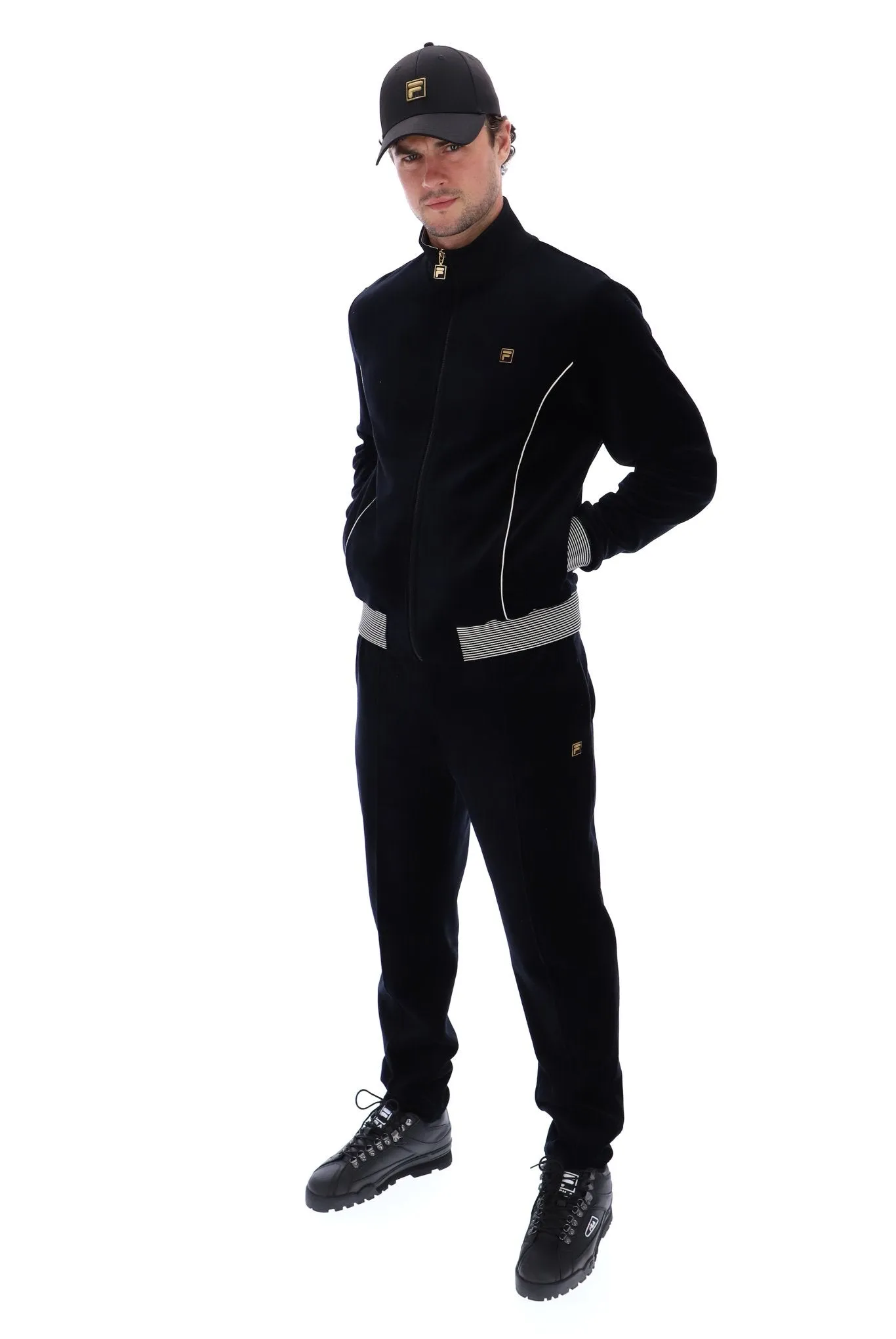 Bosa Velour Track Jacket With Contrast Piping