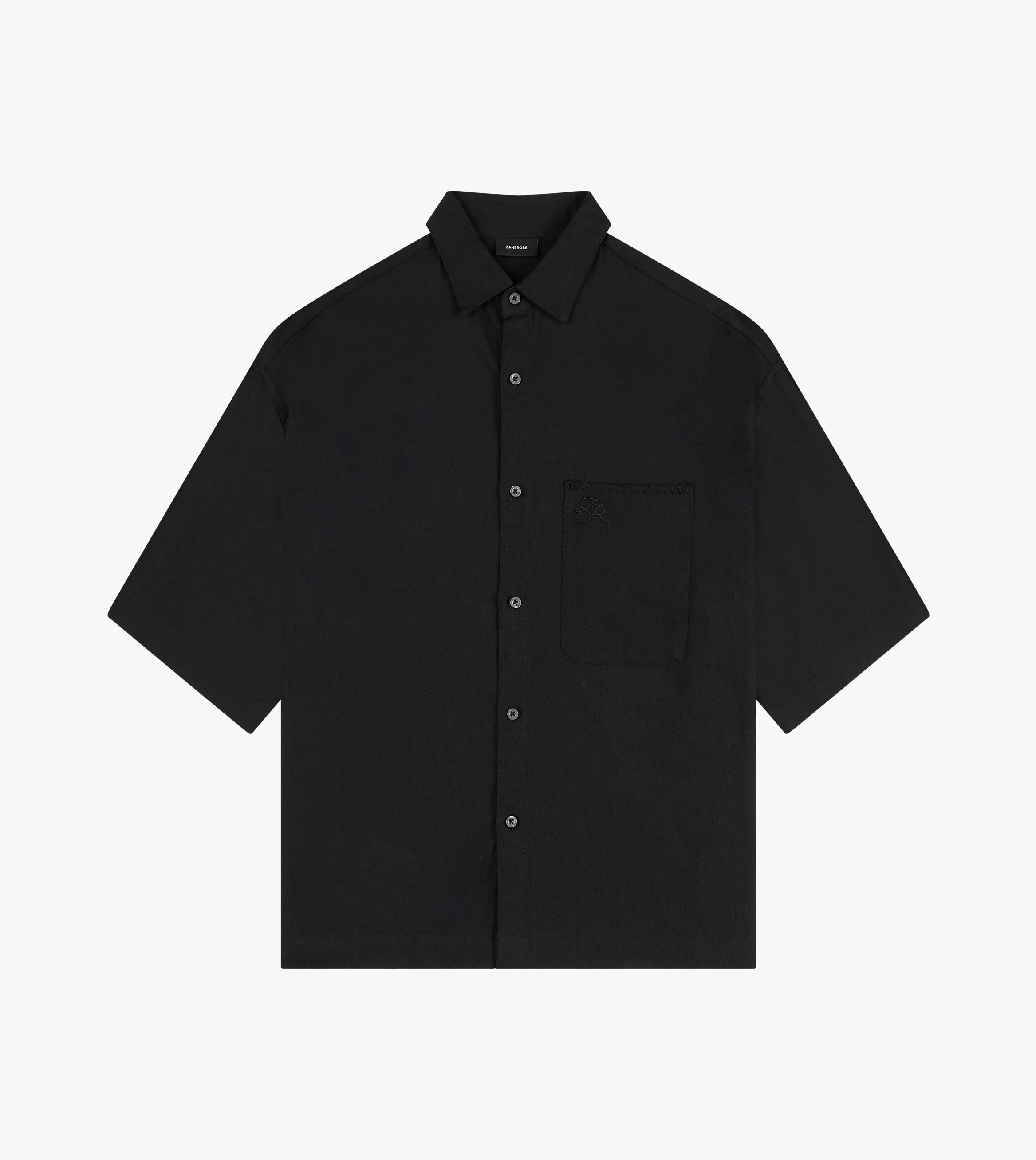 Box Crop Shirt Black