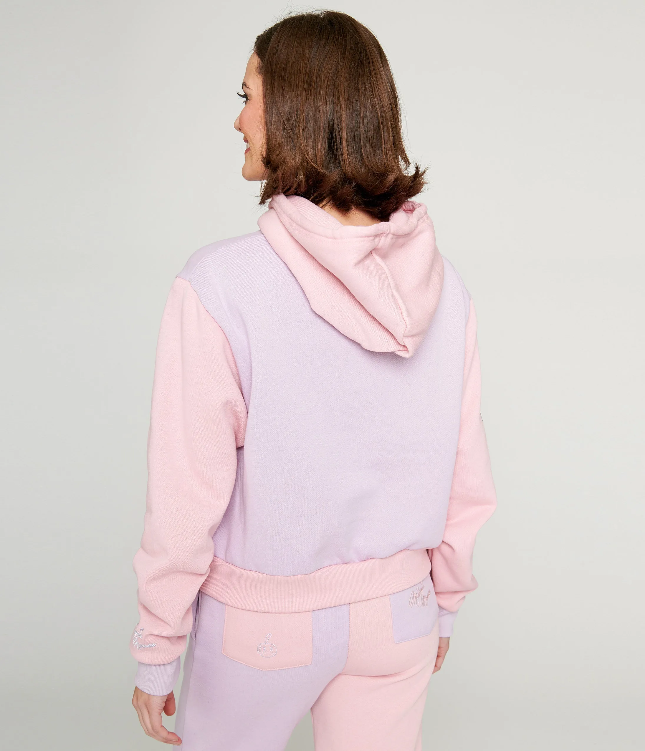 Cakeworthy Pink & Purple Color Block Minnie Mouse Hoodie