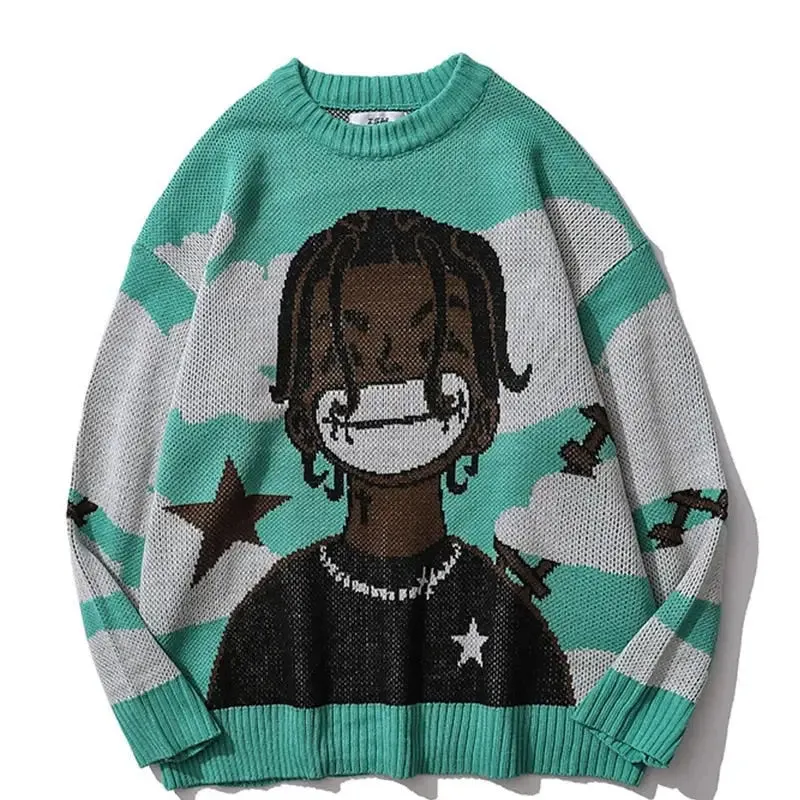 Cartoon knitted sweater