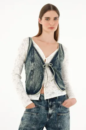 Chaleco en denim para mujer