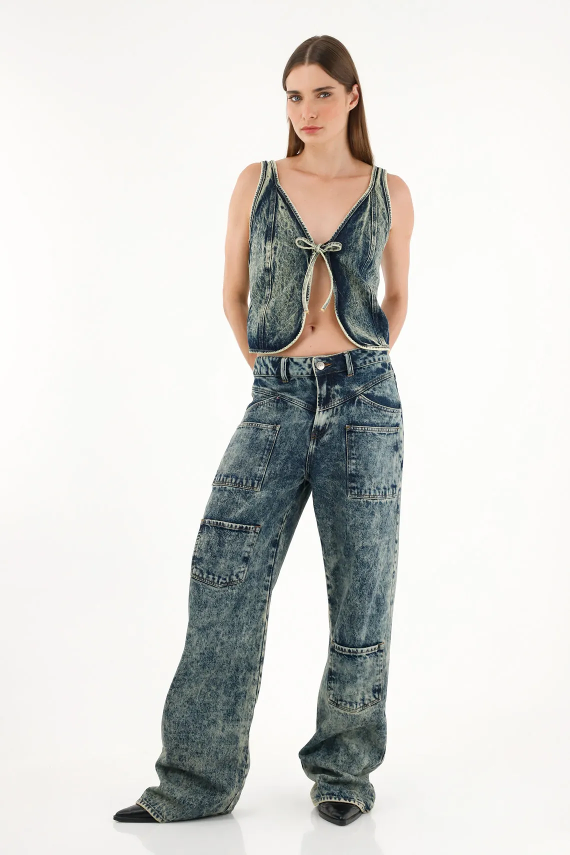 Chaleco en denim para mujer