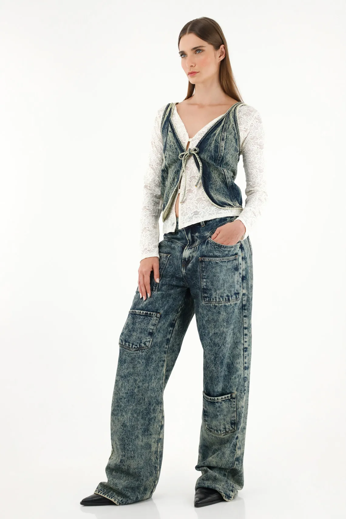 Chaleco en denim para mujer