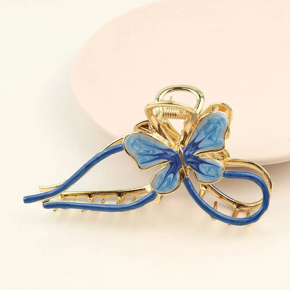 Chic Trendy Colorful Butterfly Chignon Claw Clip Hair Clip