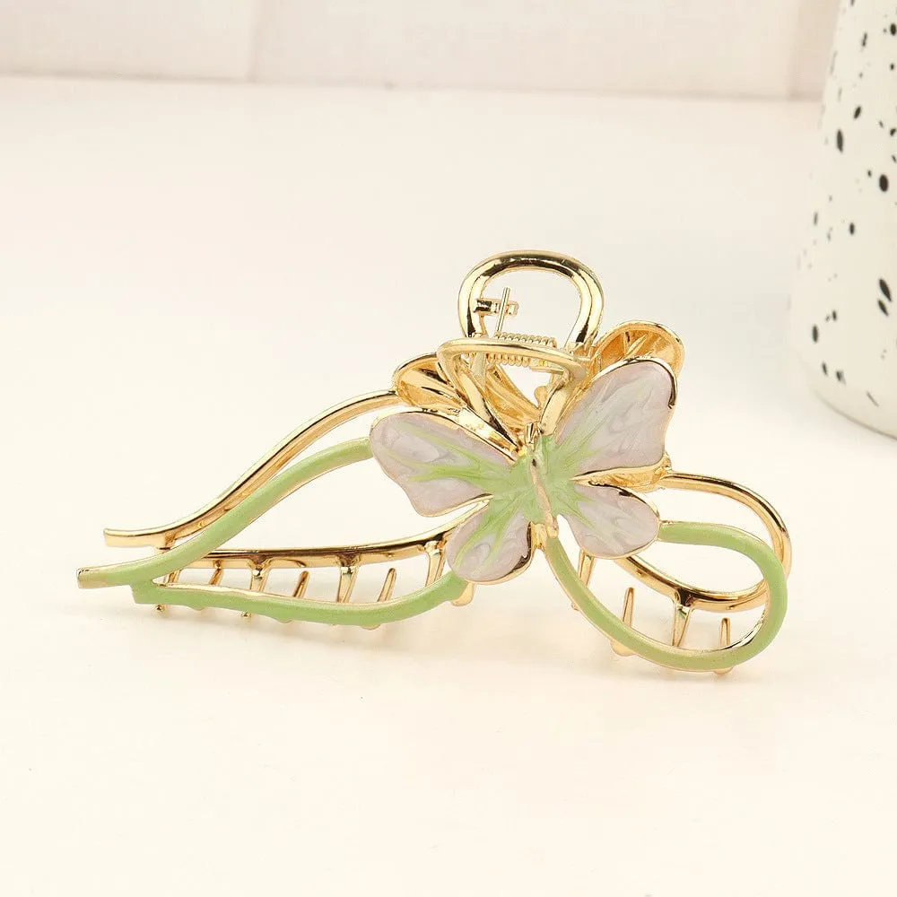 Chic Trendy Colorful Butterfly Chignon Claw Clip Hair Clip