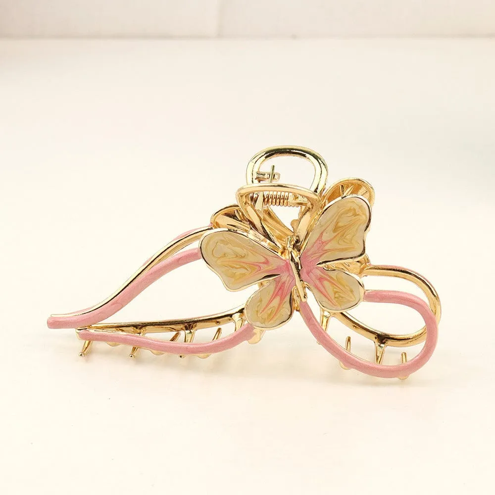 Chic Trendy Colorful Butterfly Chignon Claw Clip Hair Clip