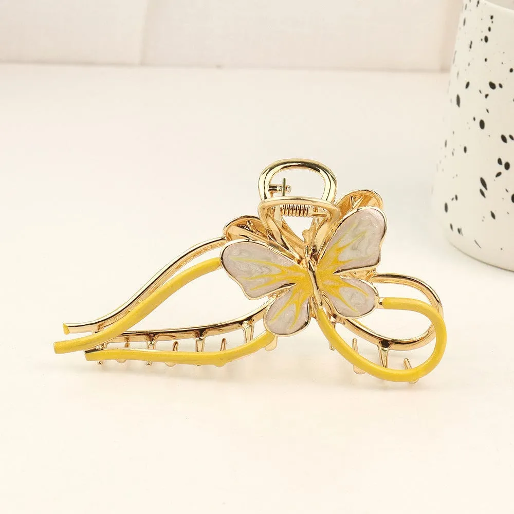 Chic Trendy Colorful Butterfly Chignon Claw Clip Hair Clip