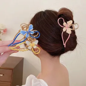 Chic Trendy Colorful Butterfly Chignon Claw Clip Hair Clip