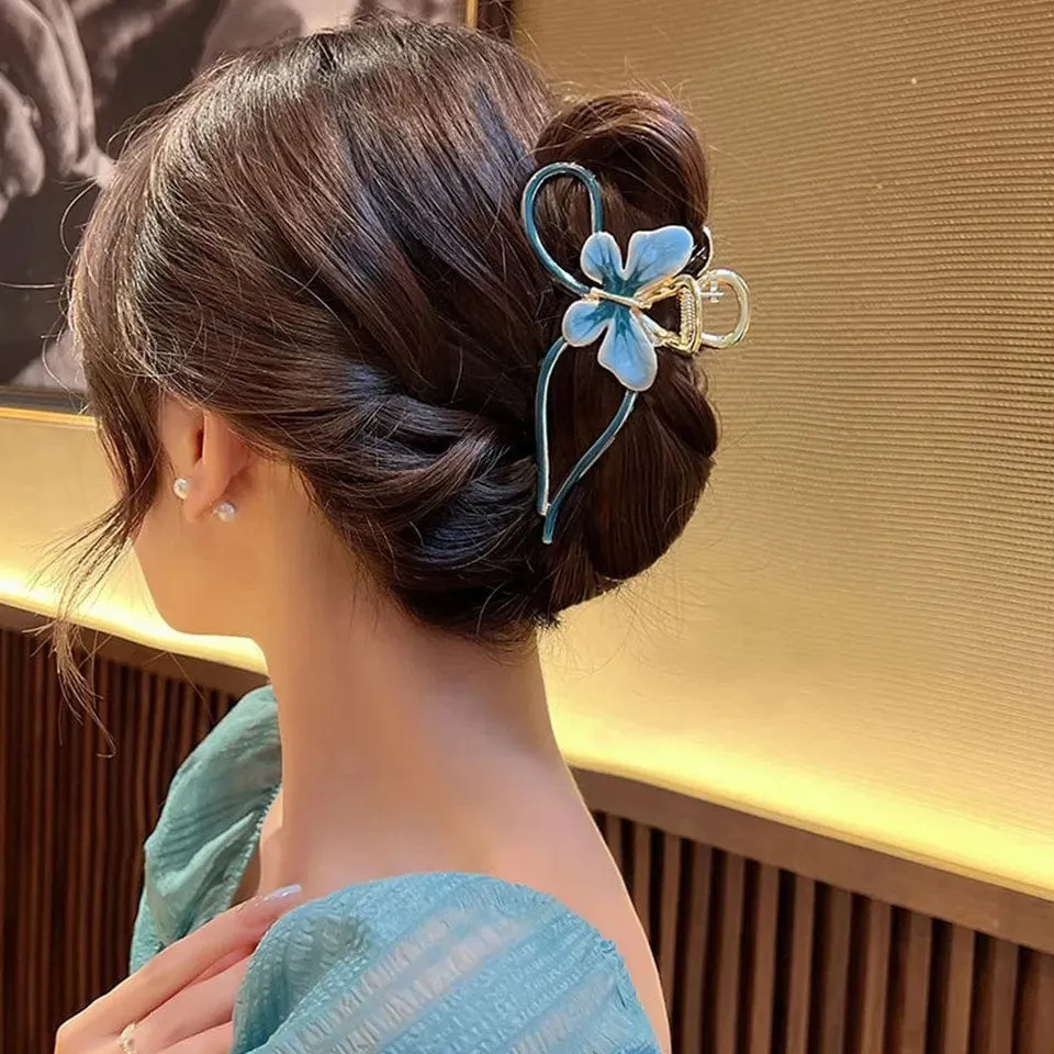 Chic Trendy Colorful Butterfly Chignon Claw Clip Hair Clip