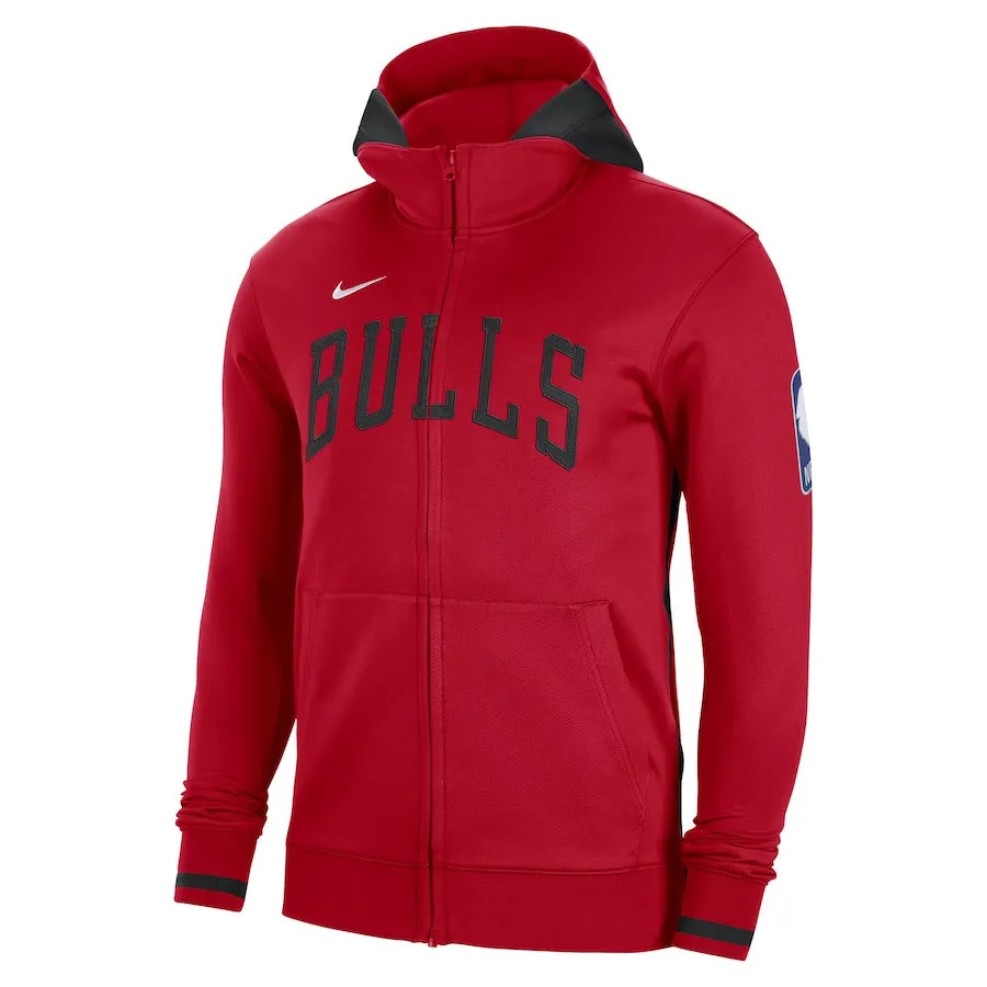 Chicago Bulls Nike Authentic Showtime Performance Full-Zip Hoodie - Red