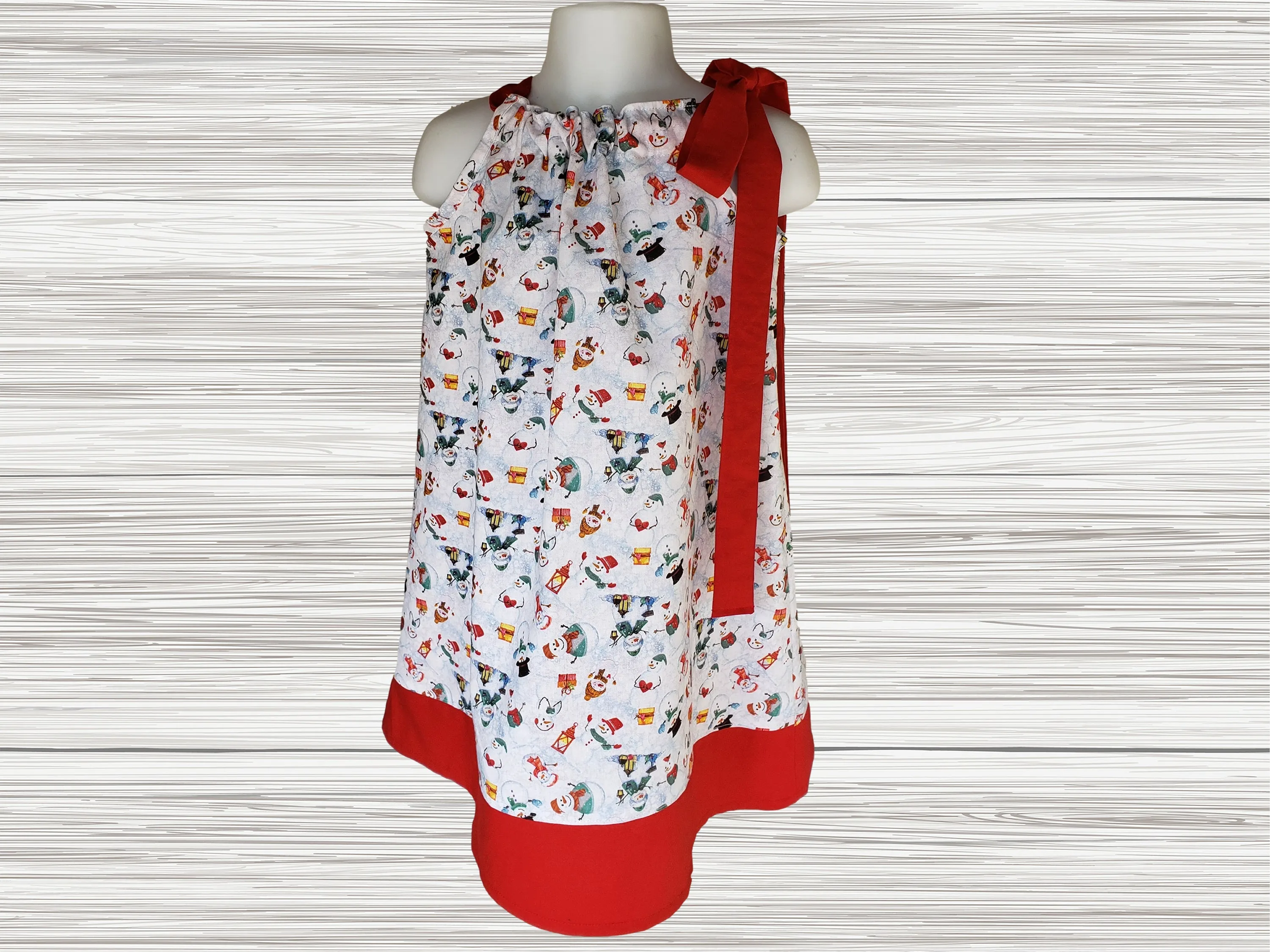 Christmas Girls Pillowcase dress, Frosty Pillowcase Dress, Holiday Girls Dress, Pillowcase Christmas Dress