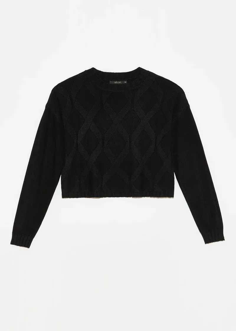 Clematis Crew Neck Sweater | Black