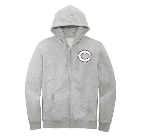 Columbus "C" Zip-Up Hoodie (Light Grey)