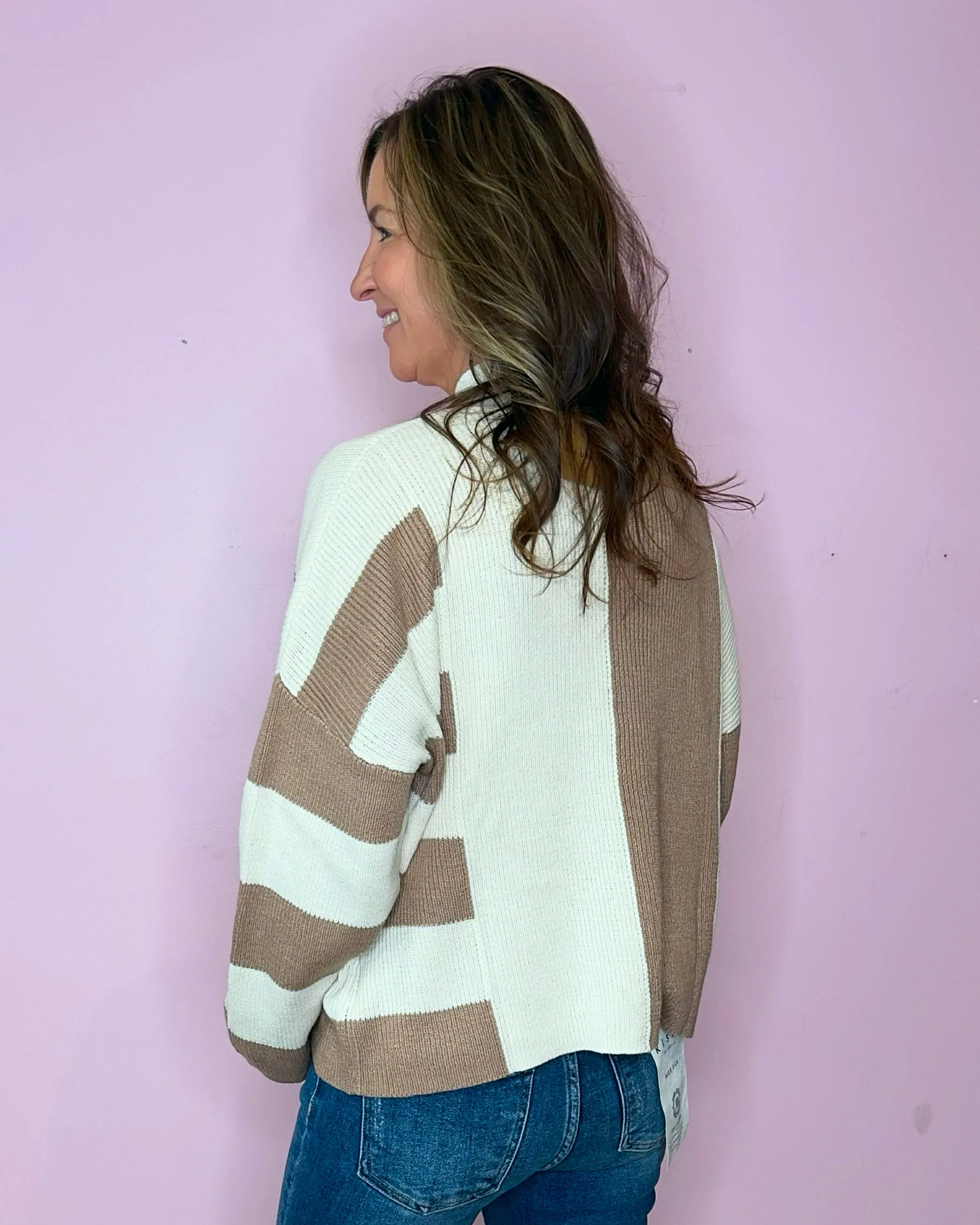 Cool As Colorblock Stripe Sweater