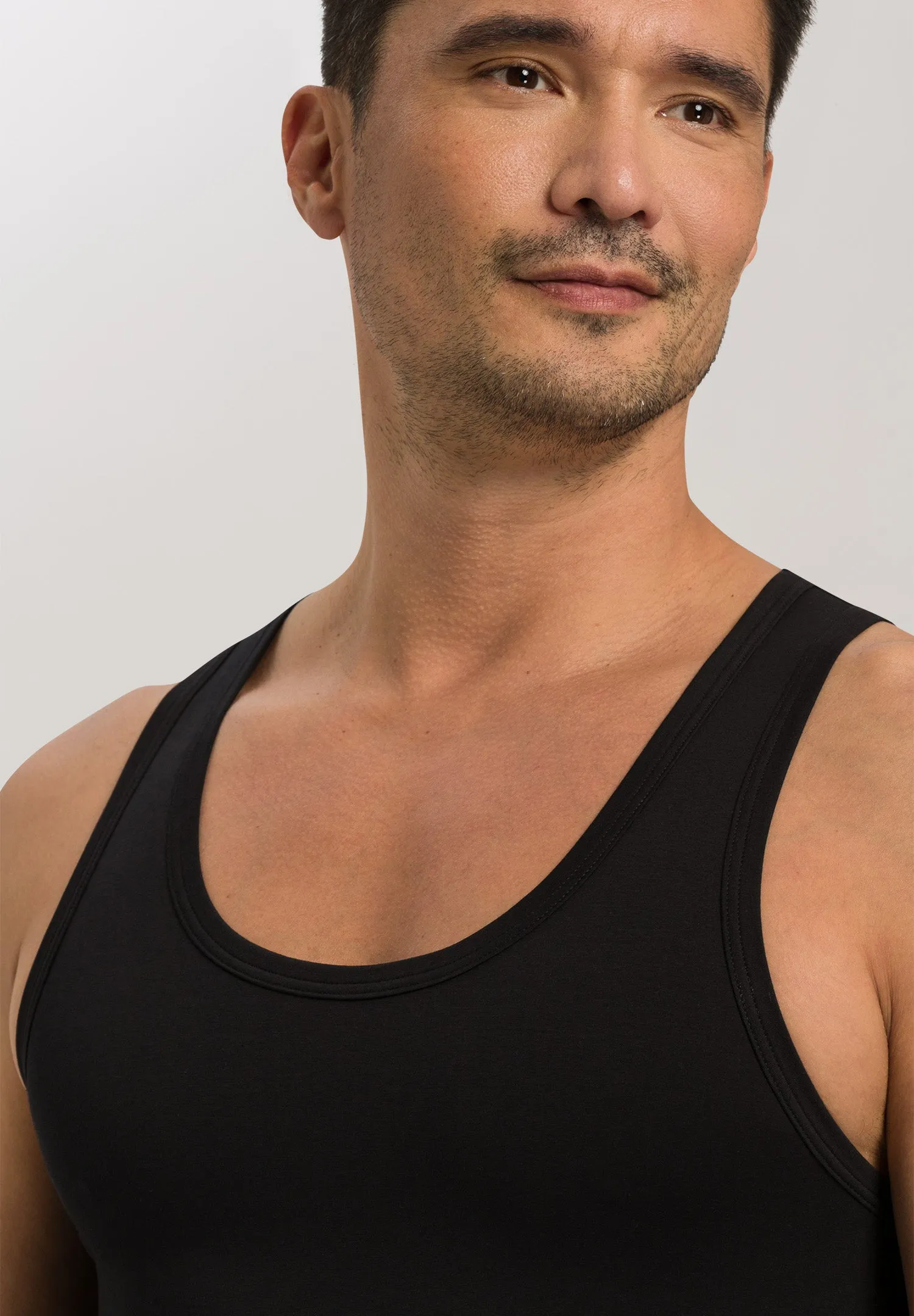 Cotton Superior Fitted Cotton Tank Top | Black 73087-199