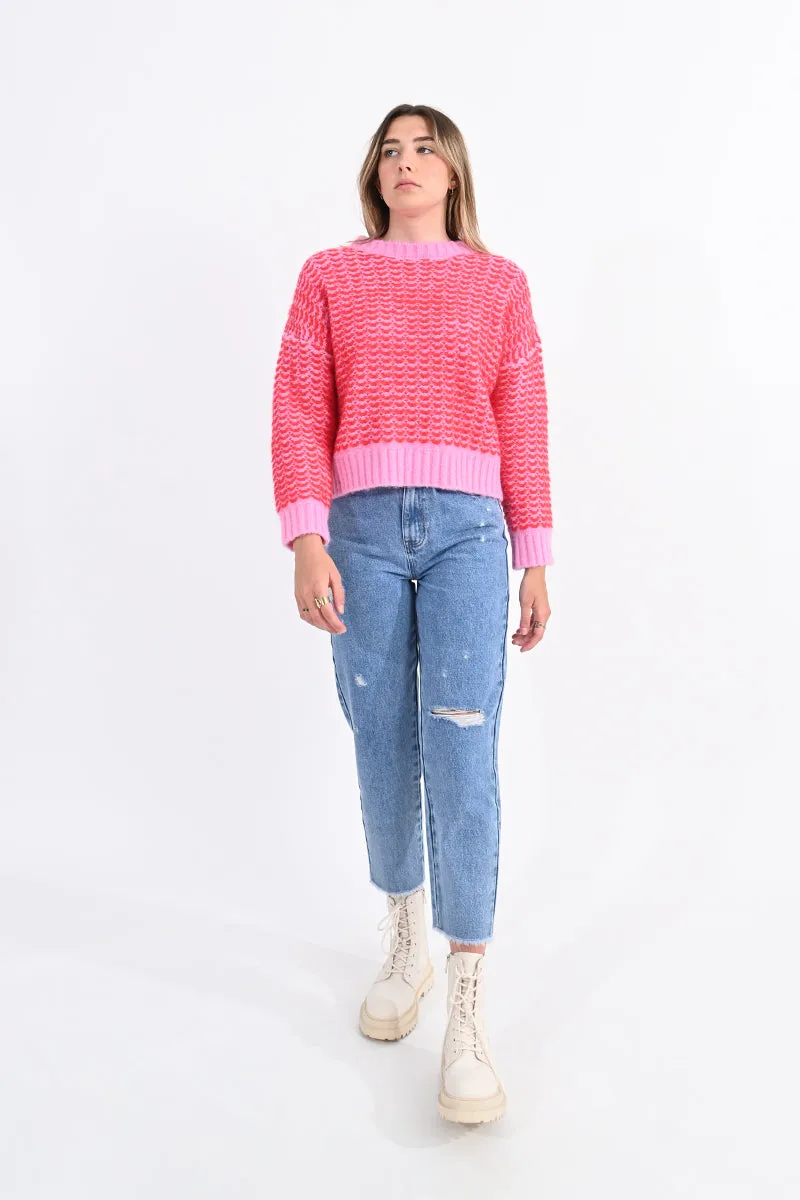 Cropped Pink Sweater